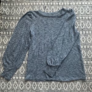 LOFT Cotton Long Sleeve Puff Sleeve top